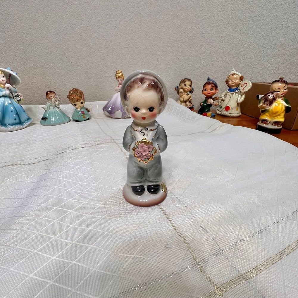 Vintage Josef Originals TEDDY BOY Porcelain Figurine, Groom Doll, Bridal Party